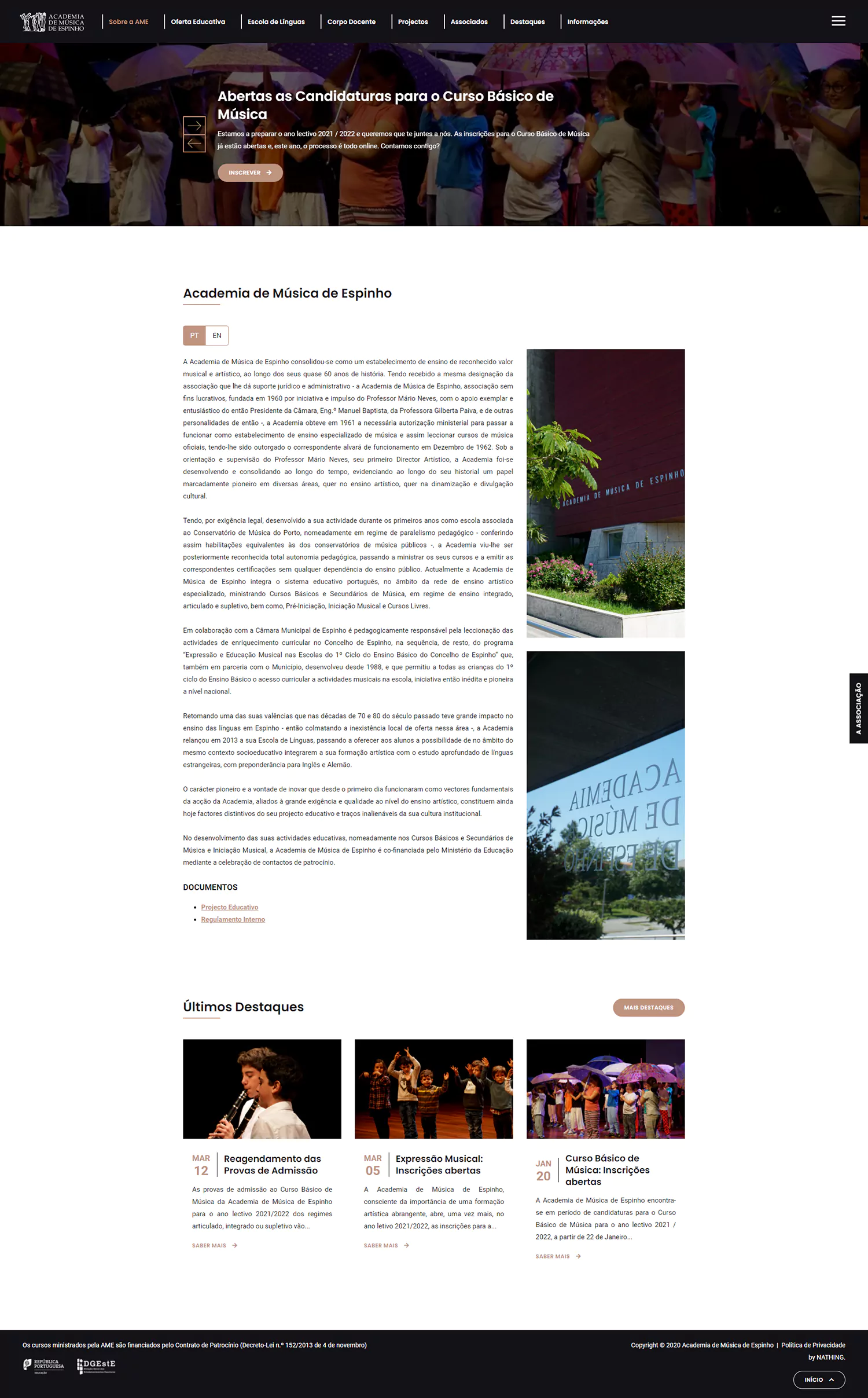 Academia de Música de Espinho - Screenshot