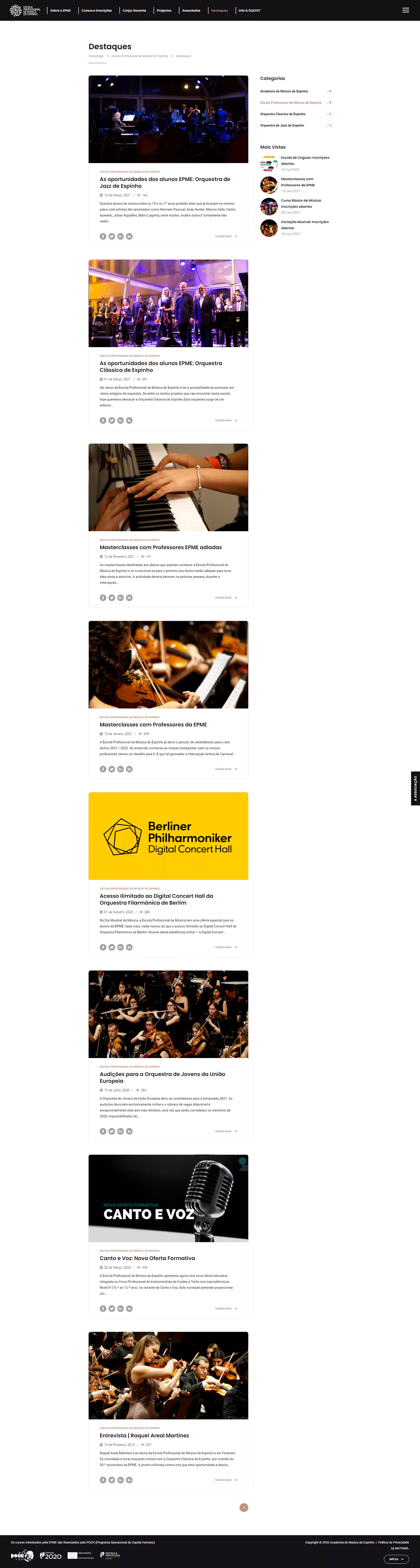 Academia de Música de Espinho - Screenshot